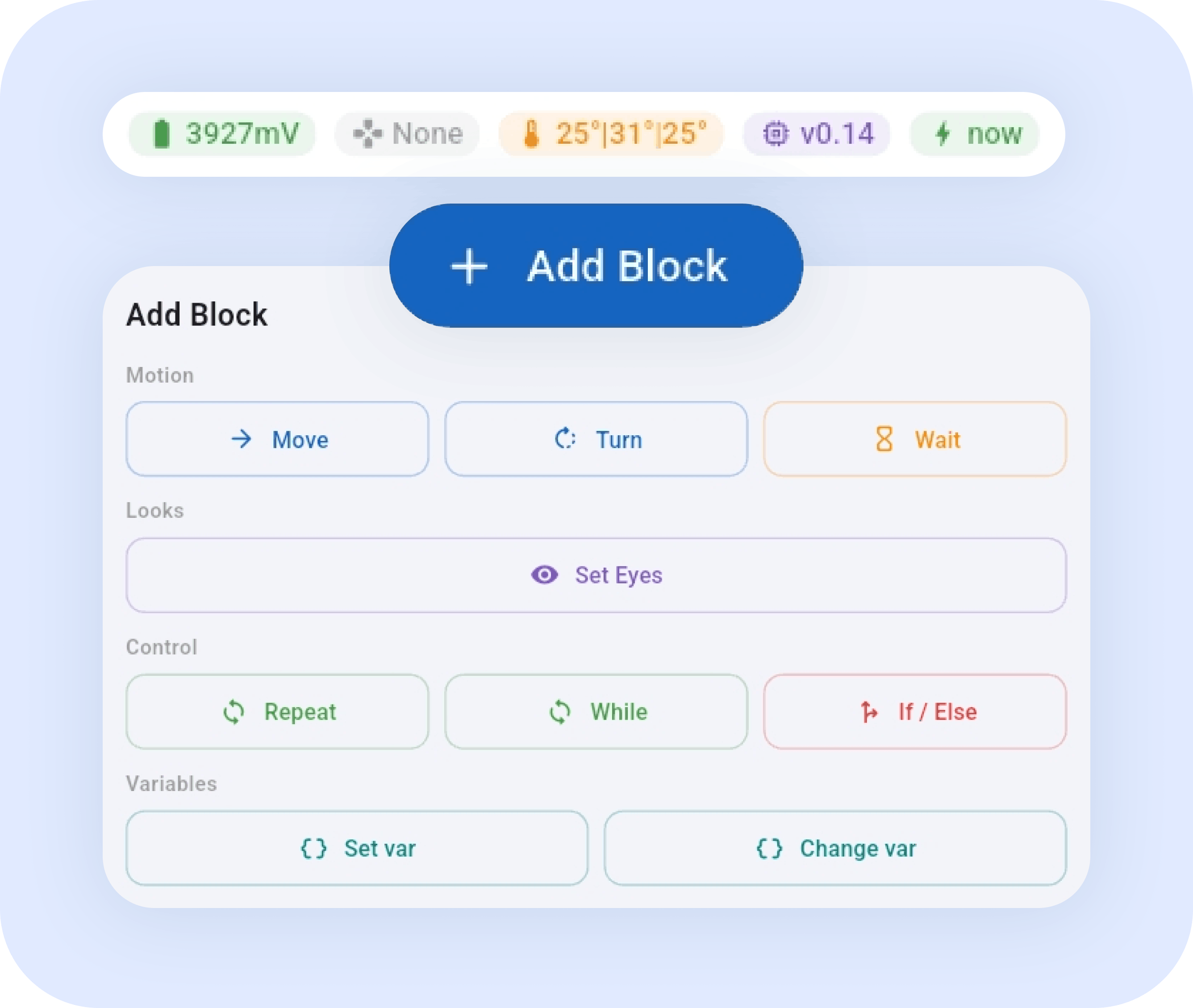 Robomates block-based programming app